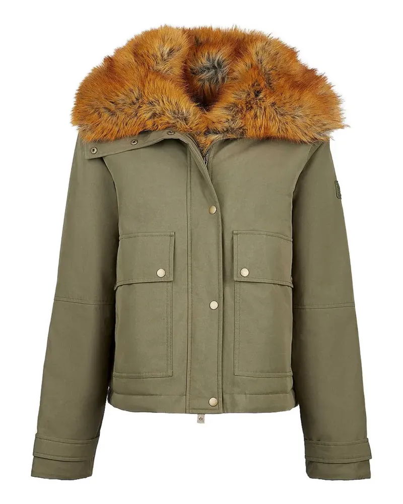 Canadian Classics Makwa faux-fur collar pocket-detail coat - Grün Grün