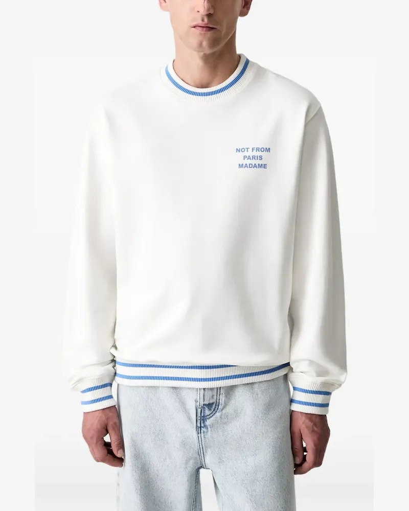 Drôle de Monsieur Sport Slogan sweatshirt - Weiß Weiß