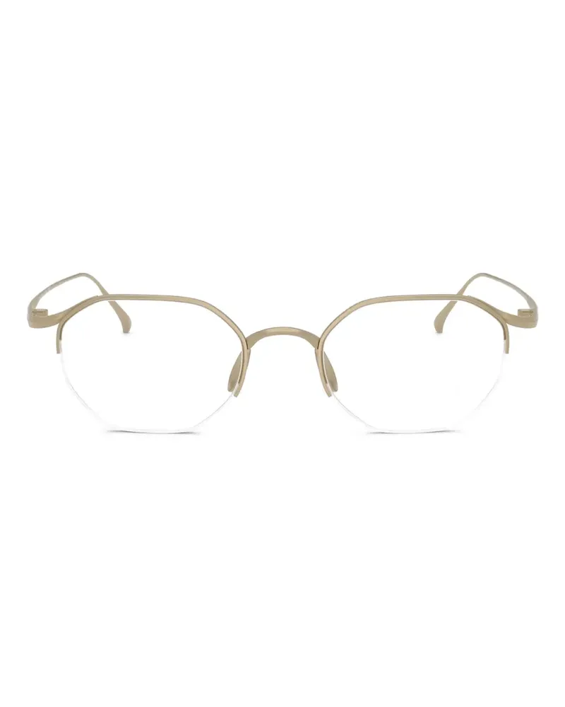 Giorgio Armani geometric-frame glasses - Gold Gold