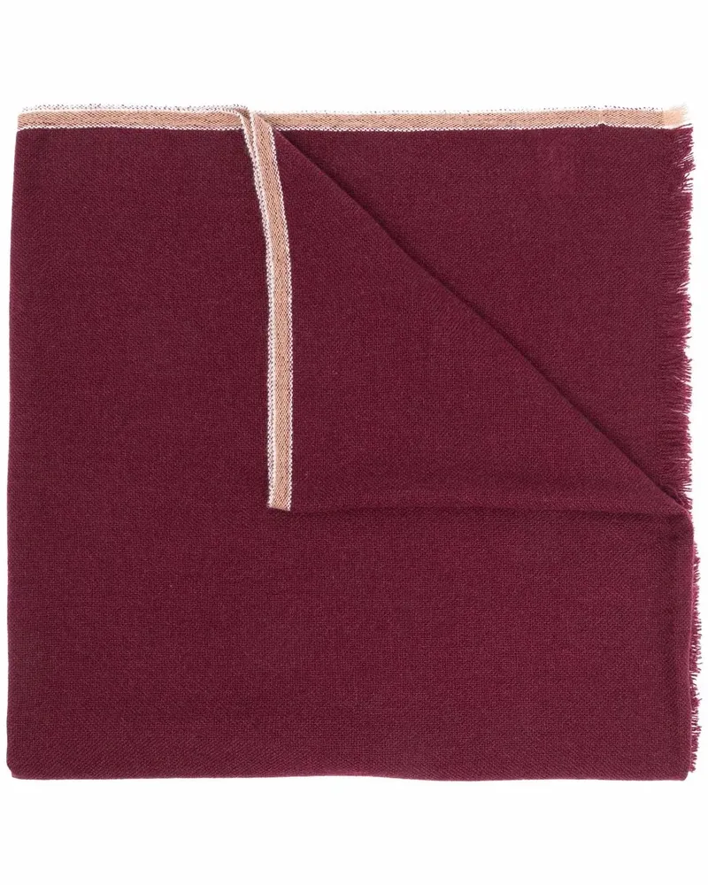 Brunello Cucinelli Gerippter Kaschmirschal - Rot Rot