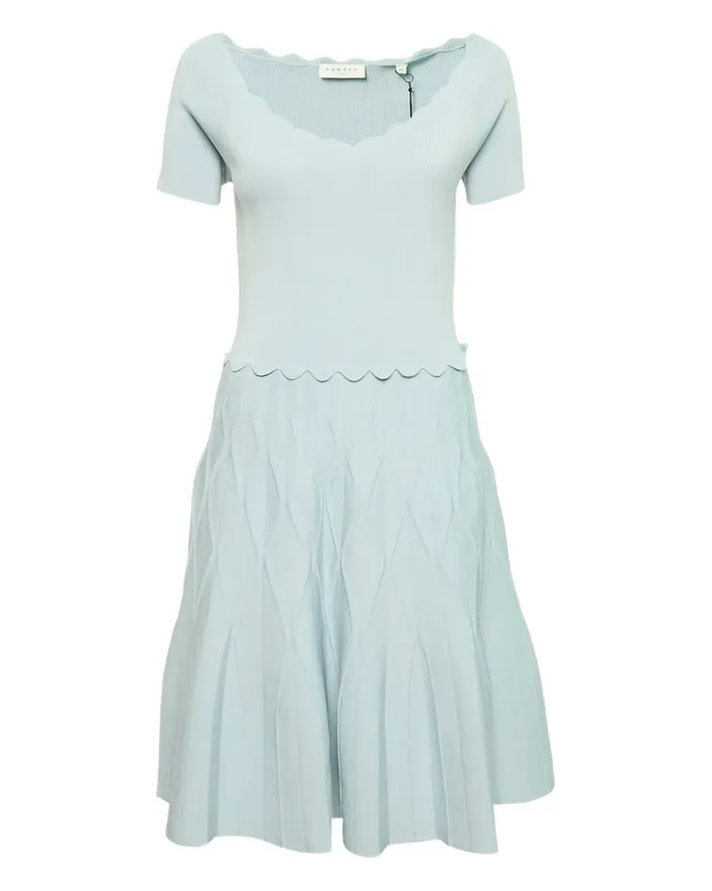Sandro Gestricktes Midikleid - Blau Blau