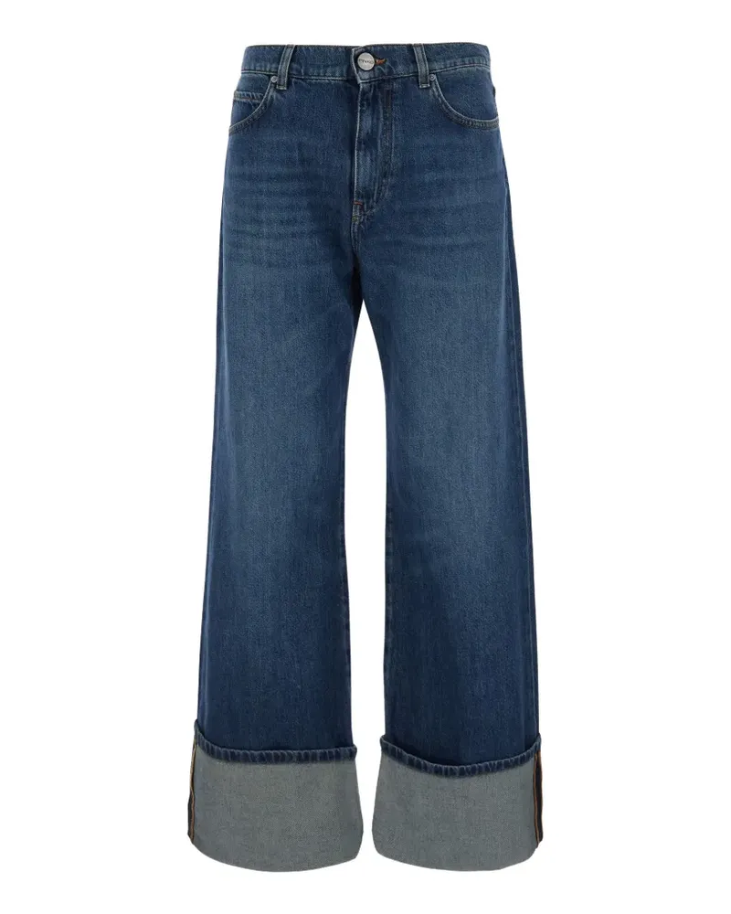 Pinko Love Birds Jeans mit Umschlag - Blau Blau
