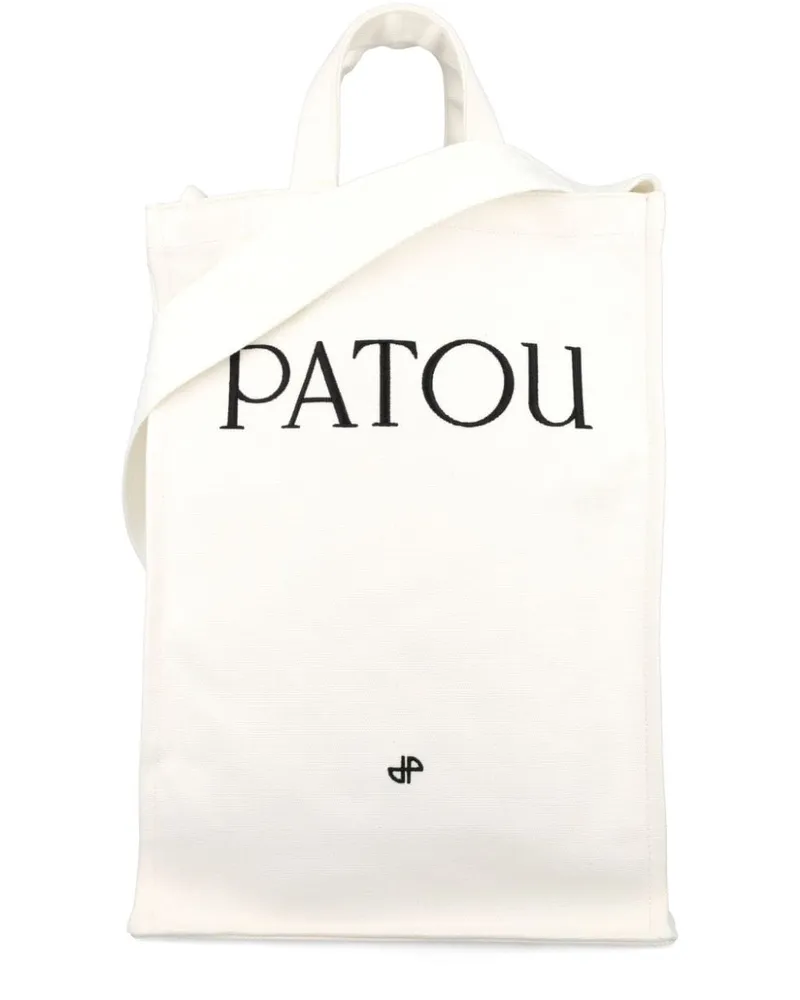Patou Shopper mit Logo-Print - Weiß Weiß