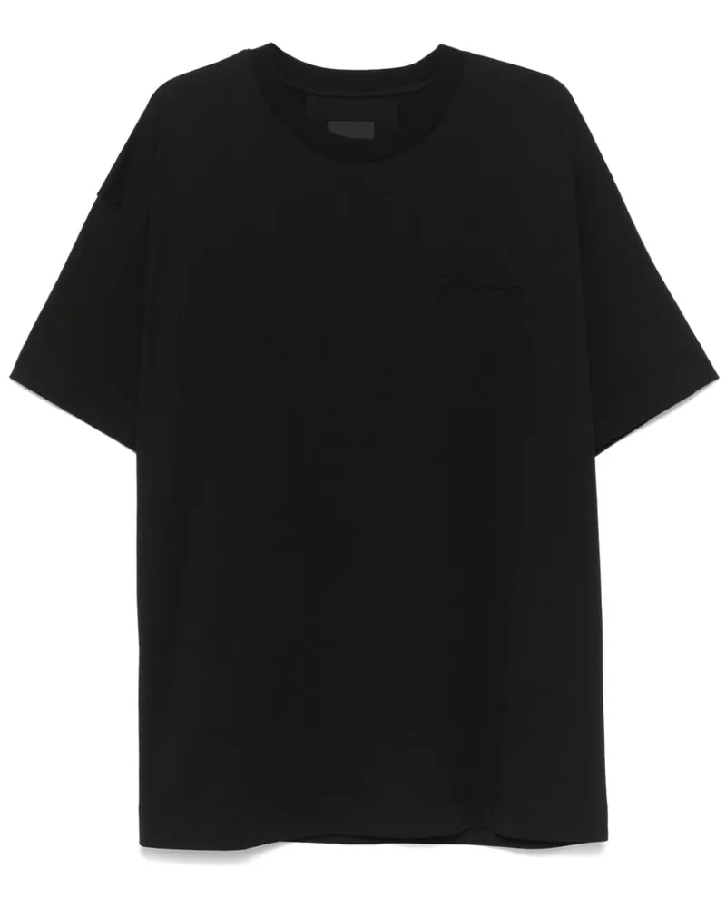 Givenchy T-Shirt mit Logo-Prägung - Schwarz Schwarz