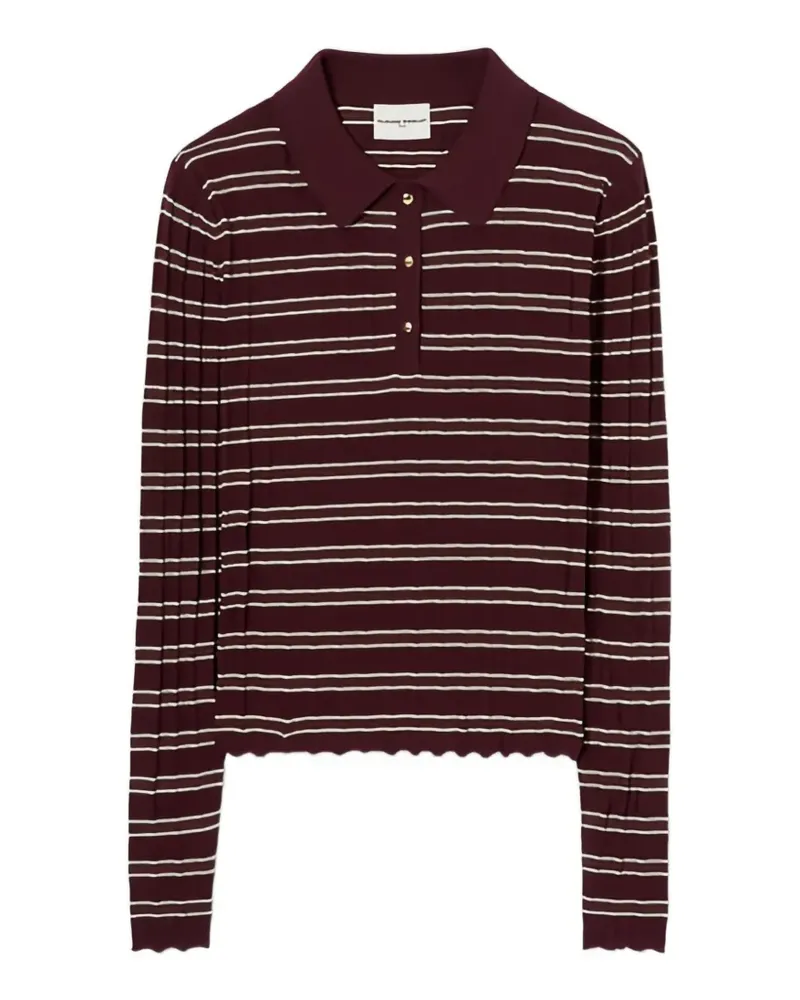 Claudie Pierlot Gestreifter Strickpullover - Violett Violett
