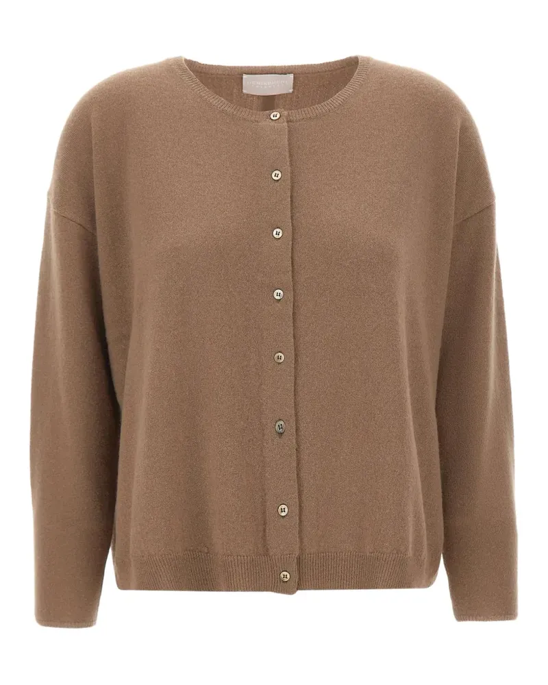 hemisphere button-fastening crew-neck cardigan - Braun Braun