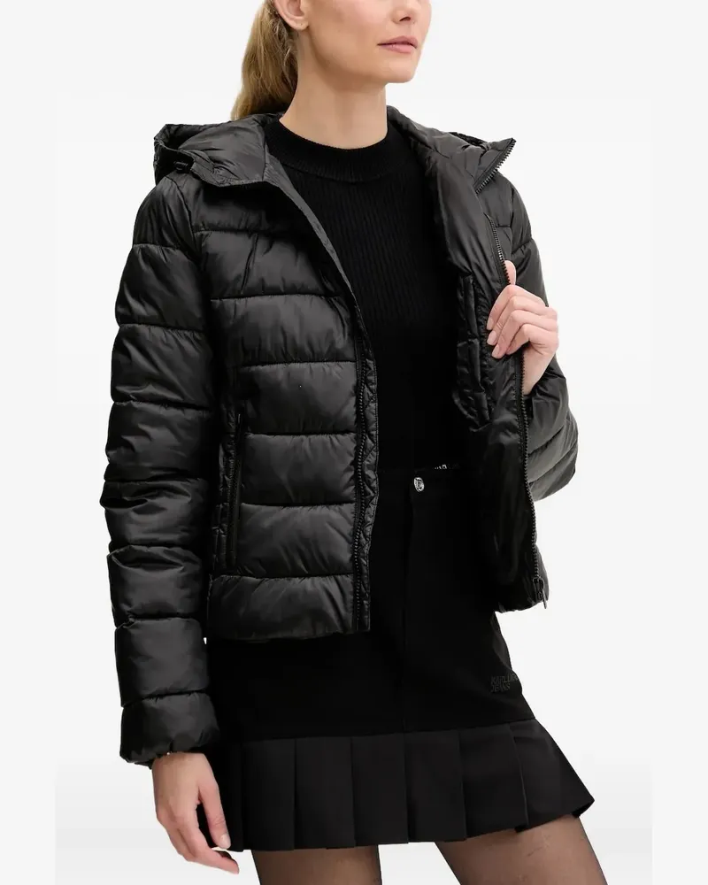 Karl Lagerfeld Gefütterte Kapuzenjacke - Schwarz Schwarz