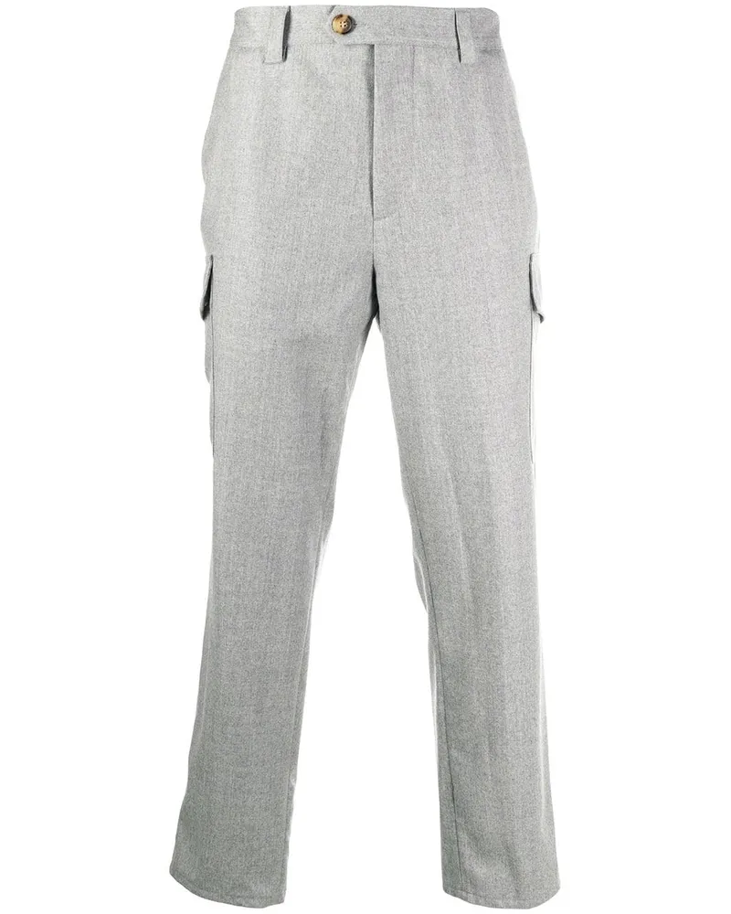 Brunello Cucinelli Cropped-Hose - Grau Grau