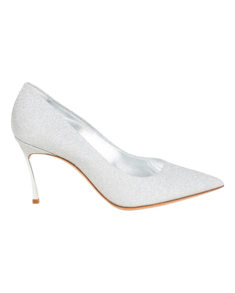 Casadei glitter-effect pointed-toe pumps - Silber Silber