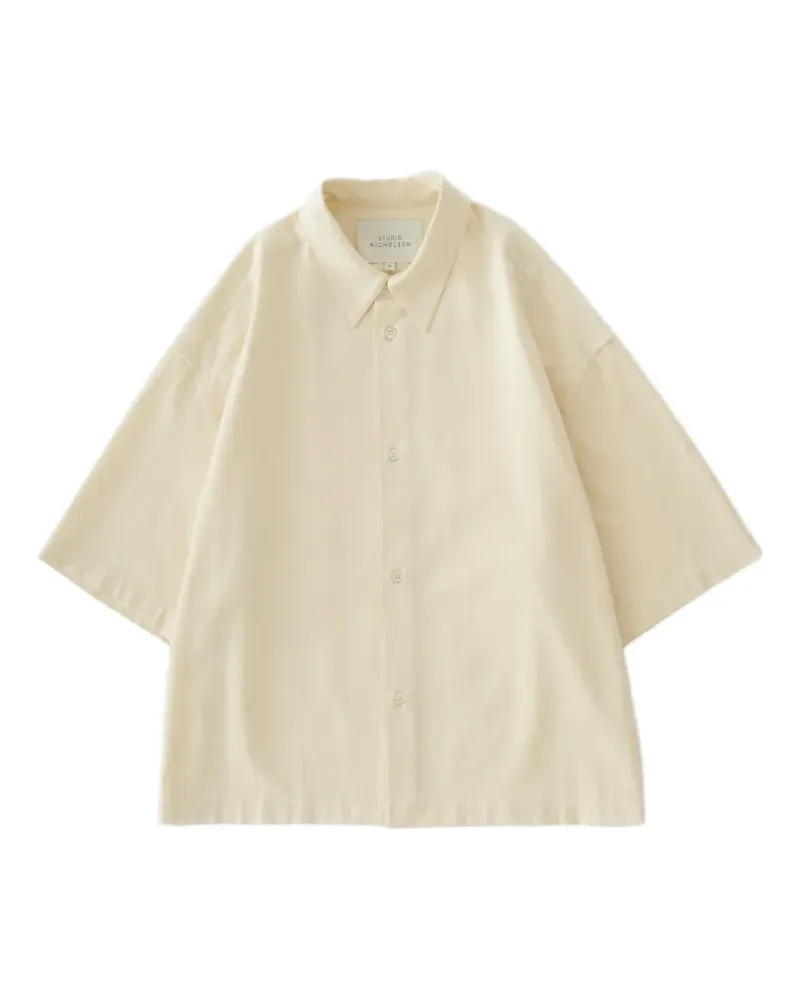 Studio Nicholson Sanko short-sleeve button shirt - Nude Nude