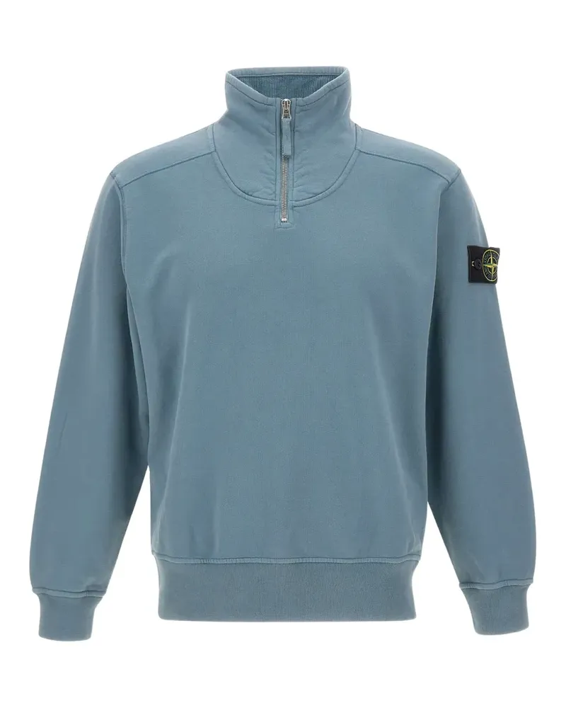 Stone Island 6100021 brushed organic-cotton fleece sweatshirt - Blau Blau