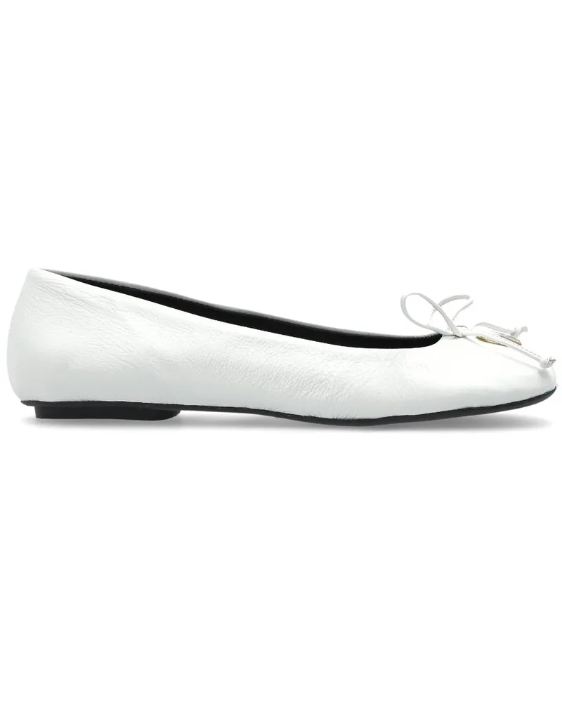 Furla Ballerinas mit Logo-Schild - Weiß Weiß