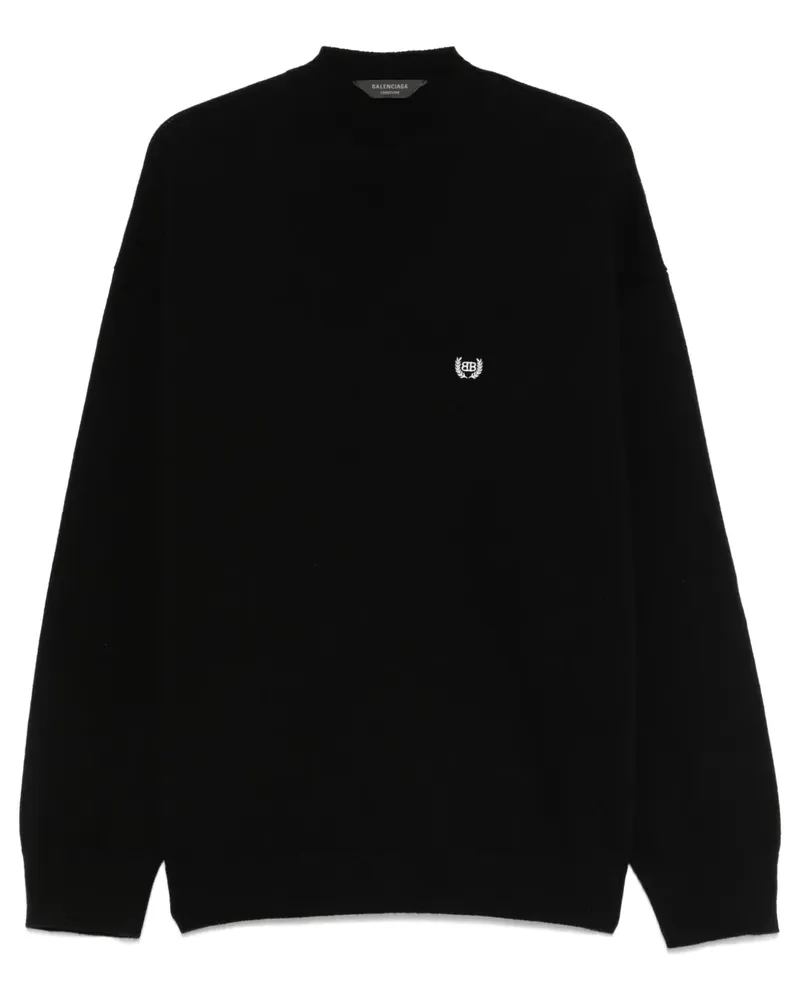 Balenciaga Pullover mit Logo-Stickerei - Schwarz Schwarz