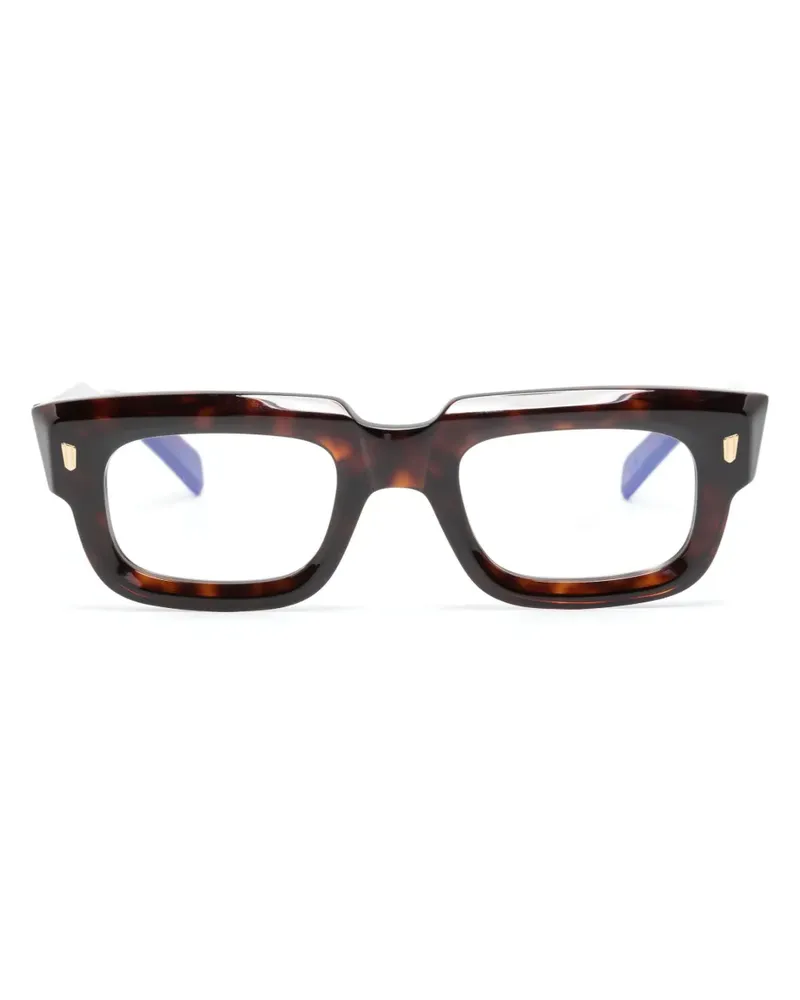 Cutler and Gross Eckige Brille in Schildpattoptik - Braun Braun