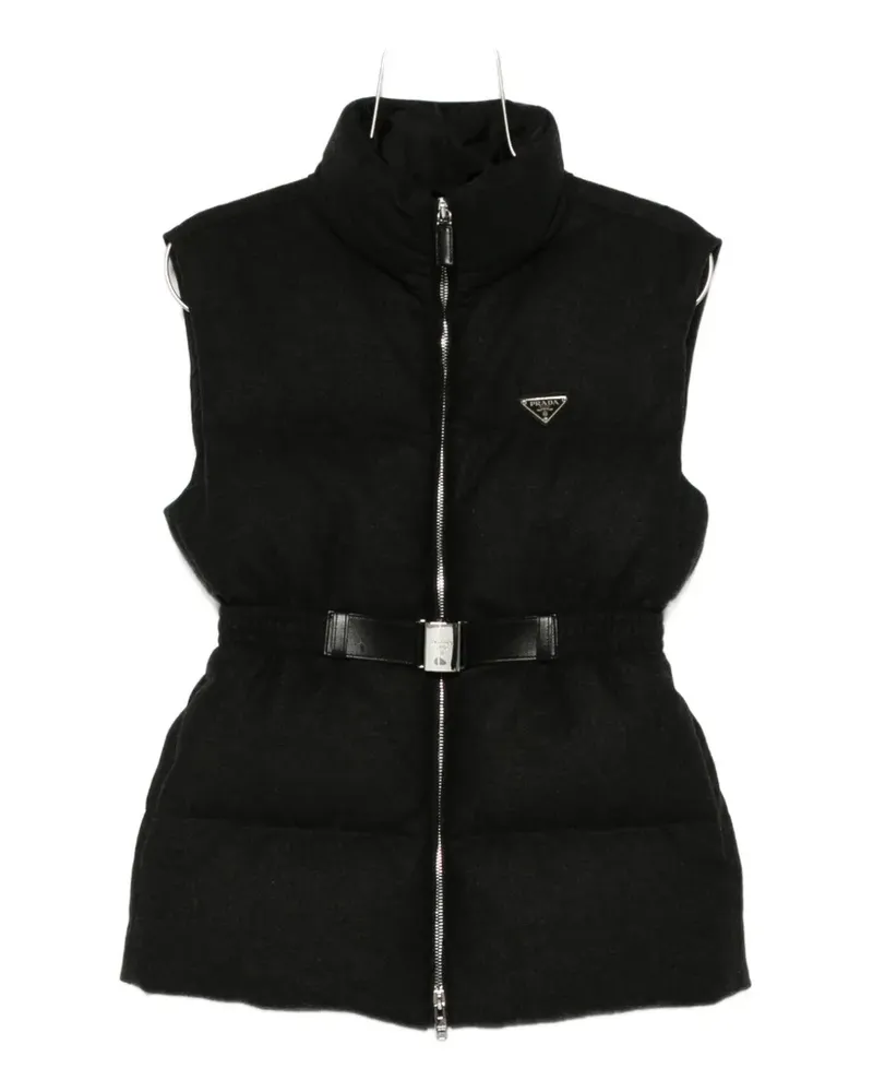 Prada Re-Wool down vest - Schwarz Schwarz