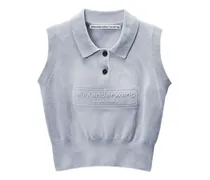 Poloshirt mit Logo-Prägung - Grau