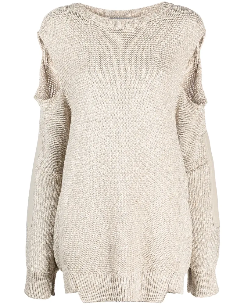 Stella McCartney Oversized-Pullover mit Cut-Outs - Nude Nude
