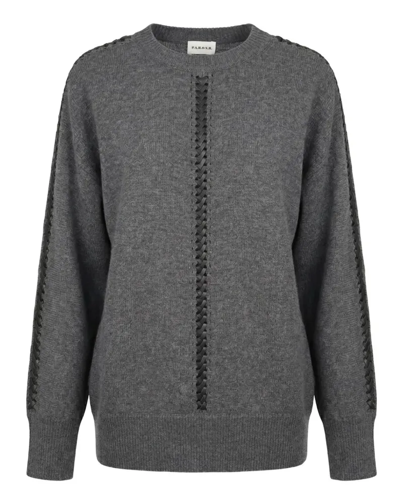 P.A.R.O.S.H. P.A.R.O H. braided-detail knit sweater - Grau Grau