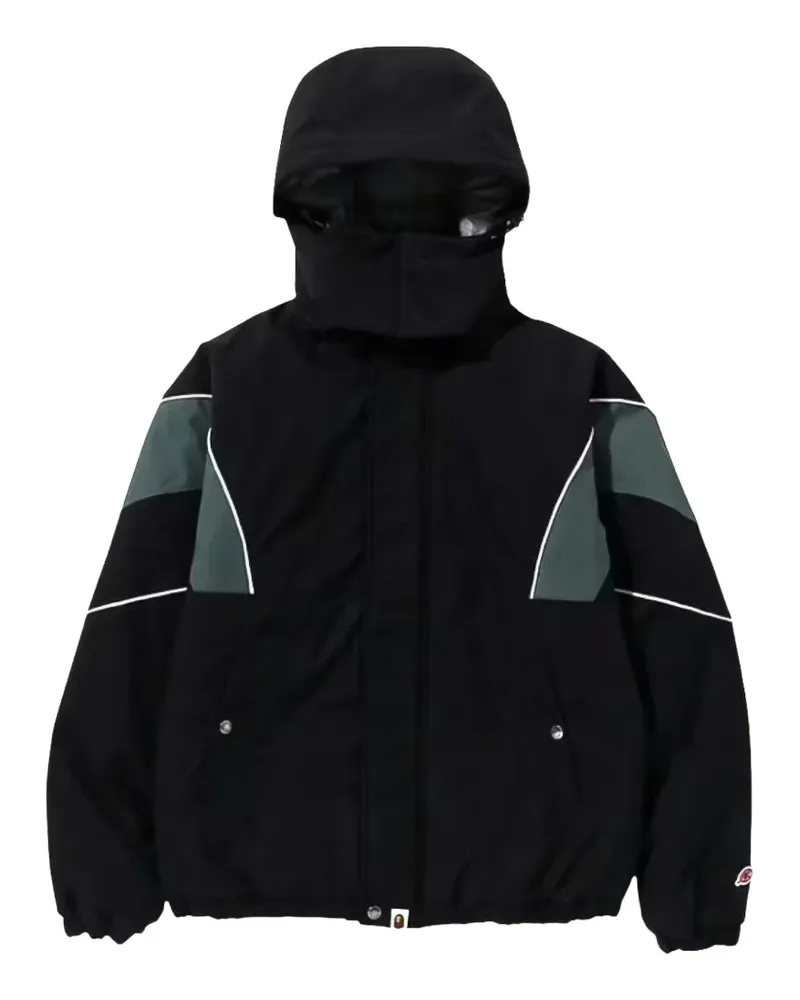 BAPE panelled Football jacket - Schwarz Schwarz