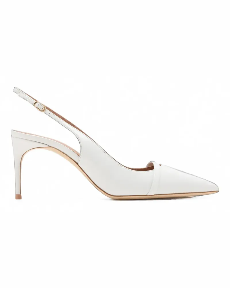 Malone Souliers Schiffer leather slingback pumps - Weiß Weiß