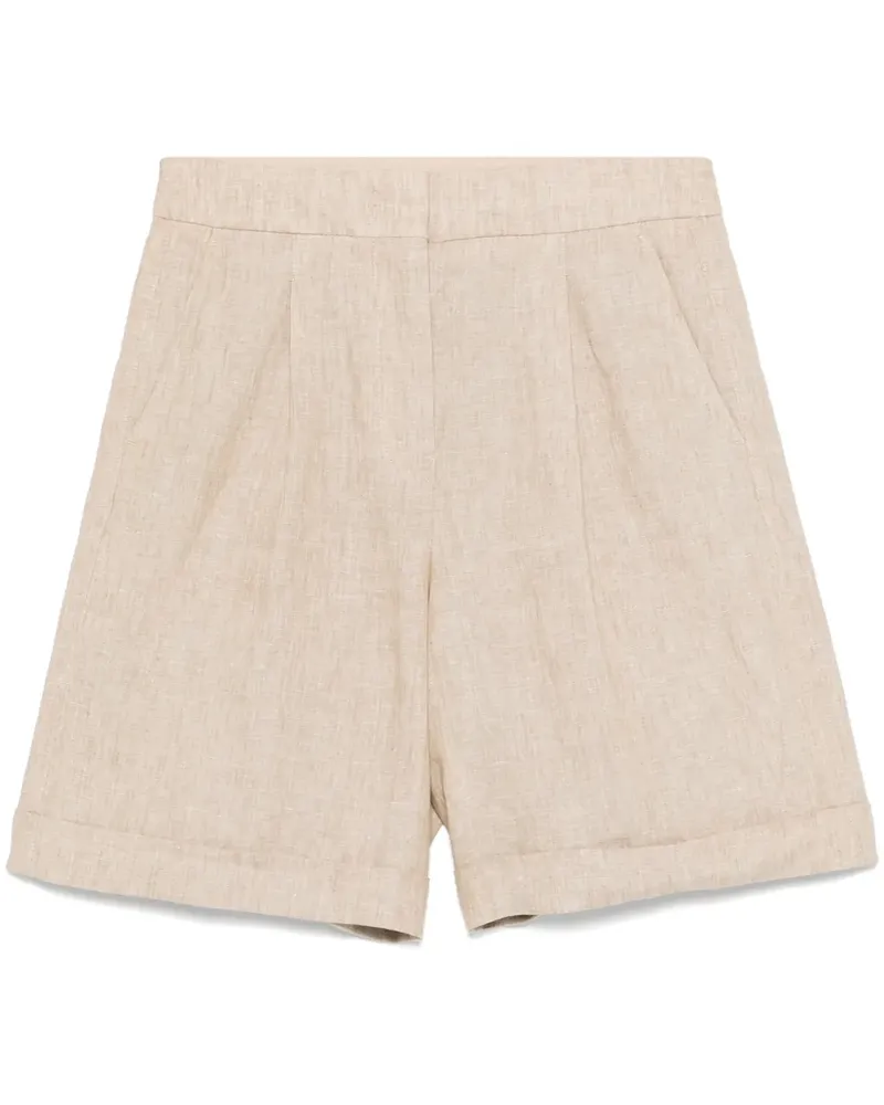 Peserico Shorts aus Leinen - Nude Nude