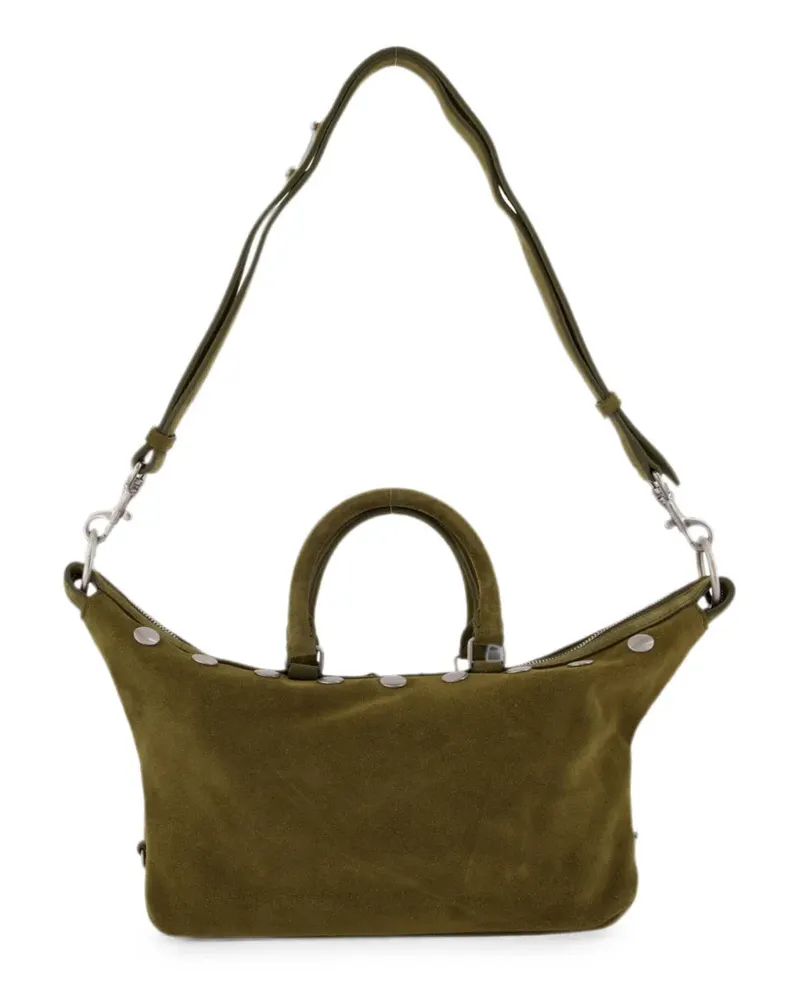 Marge Sherwood Dumpling studded suede tote bag - Grün Grün