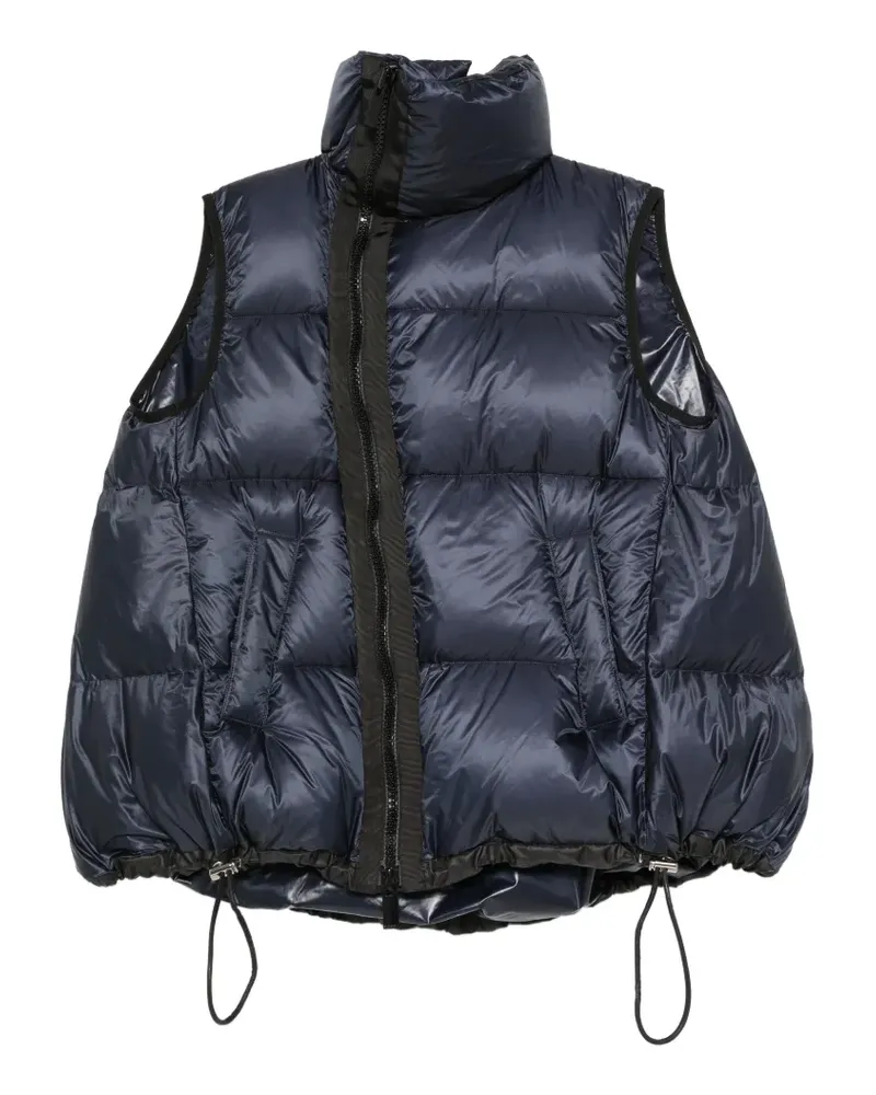 Sacai quilted zip-up gilet - Blau Blau