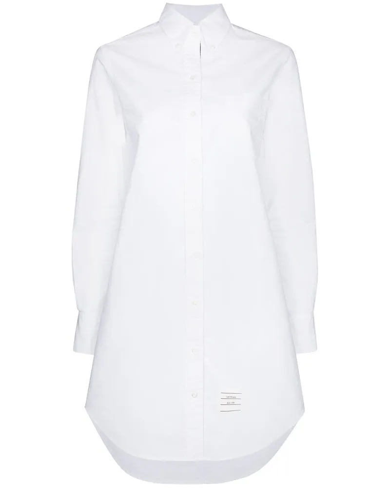 Thom Browne Hemdkleid mit Streifen - Weiß Weiß