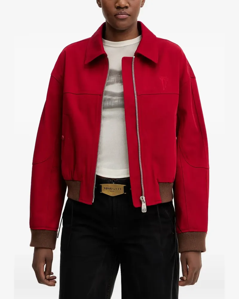 Miss Sixty Cropped-Jacke mit Schleifenstickerei - Rot Rot