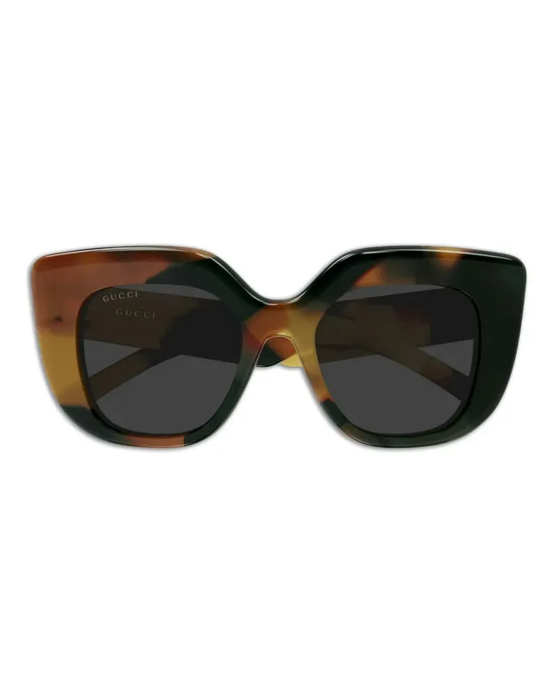 Gucci tortoiseshell-effect cat-eye sunglasses - Braun Braun