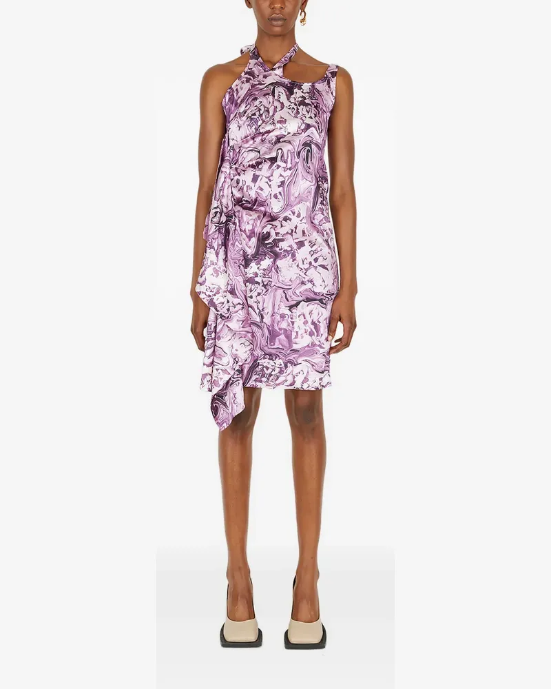 Ninamounah Midikleid mit Volants - Rosa Rosa
