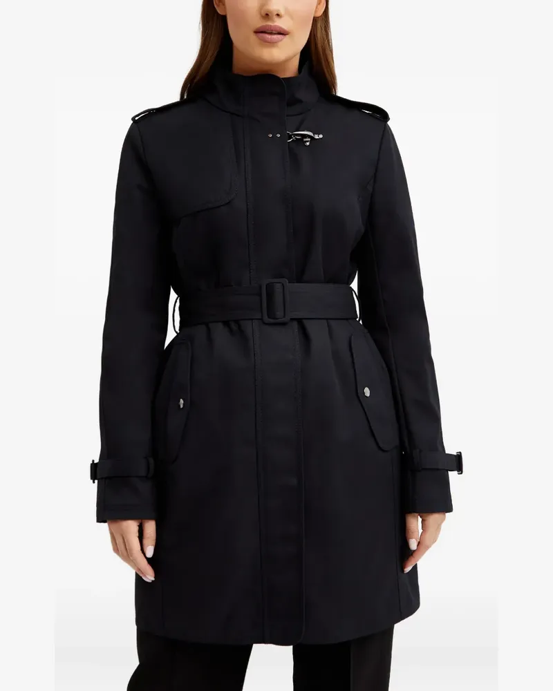 Fay belted coat - Schwarz Schwarz