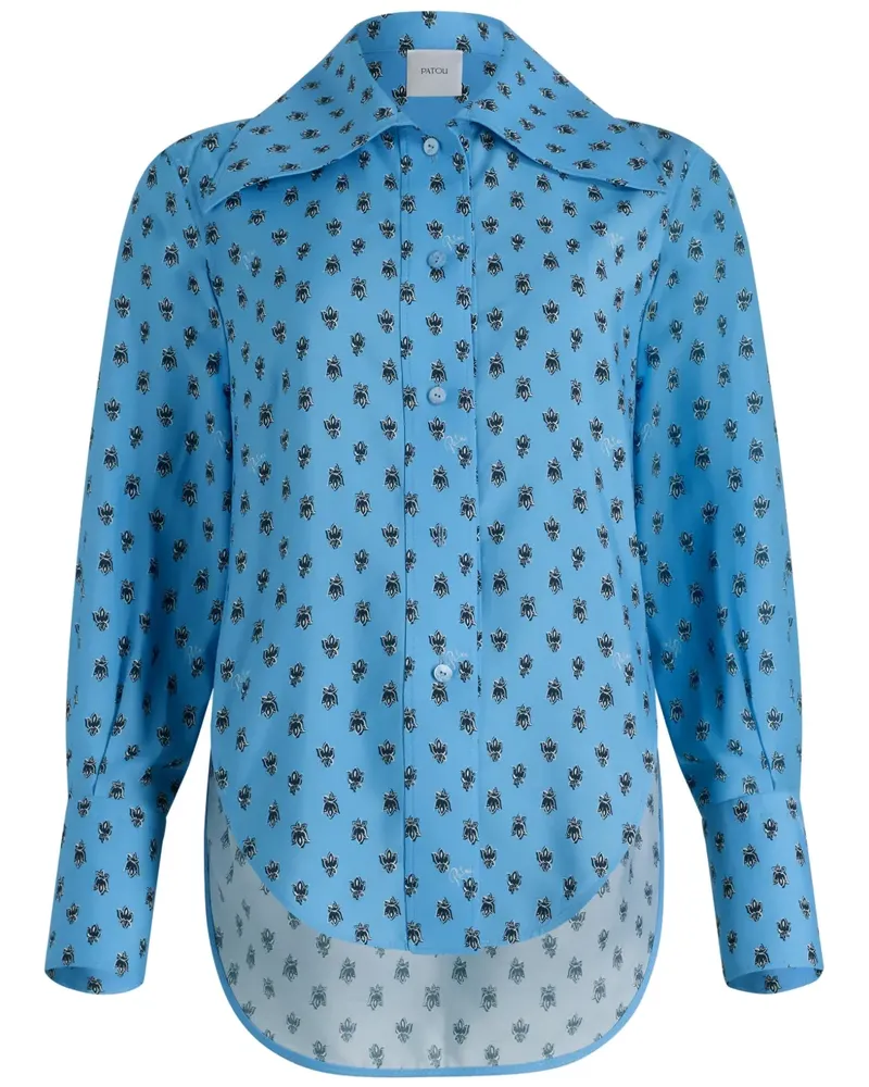 Patou Hemd mit Print - Blau Blau