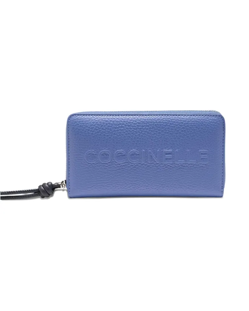 Coccinelle logo-embossed zip wallet - Blau Blau