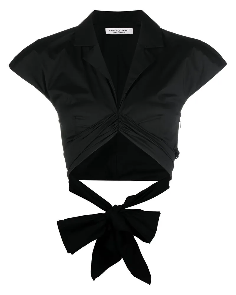 Philosophy Di Lorenzo Serafini Cropped-Bluse - Schwarz Schwarz