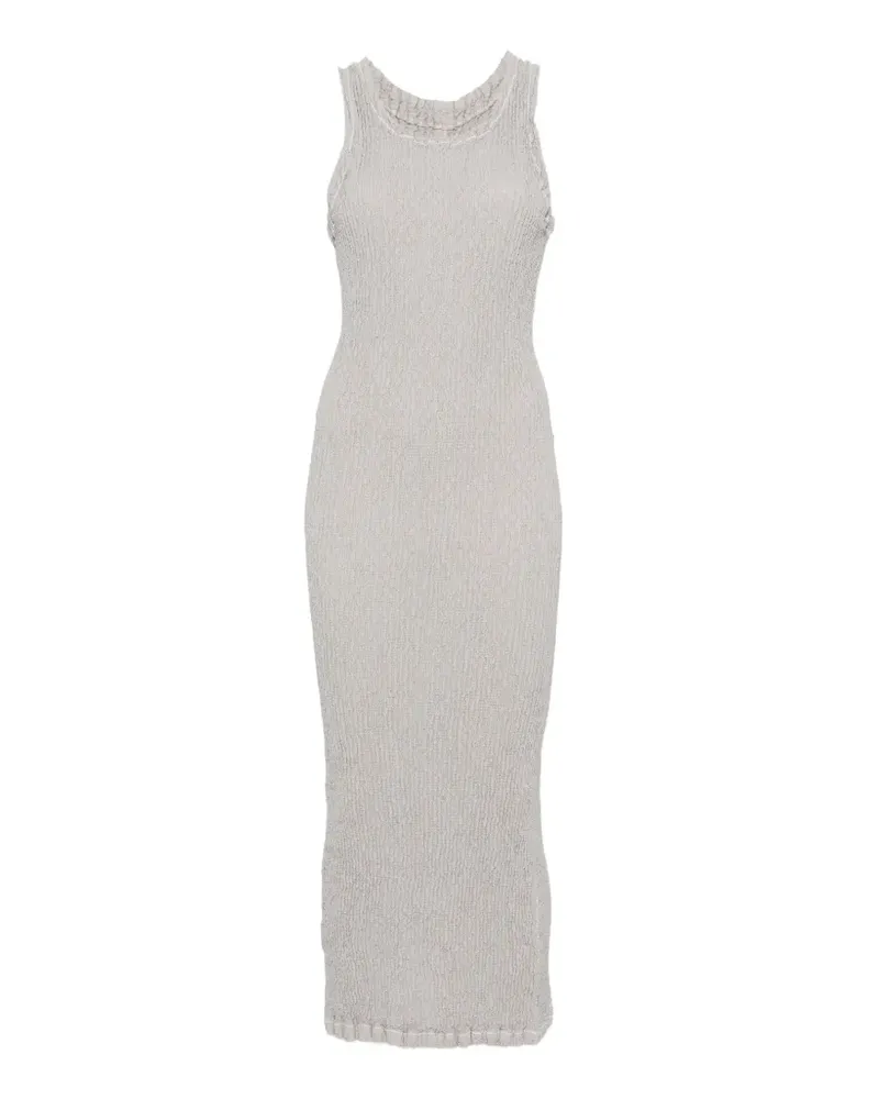 Issey Miyake textured midi dress - Grau Grau