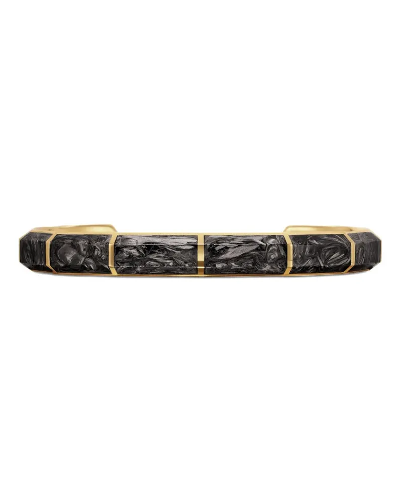 David Yurman 18kt Faceted Cuff Gelbgold- und Carbonarmband8,5mm Gold