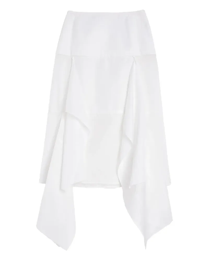 Jil Sander Klassischer Midirock - Weiß Weiß