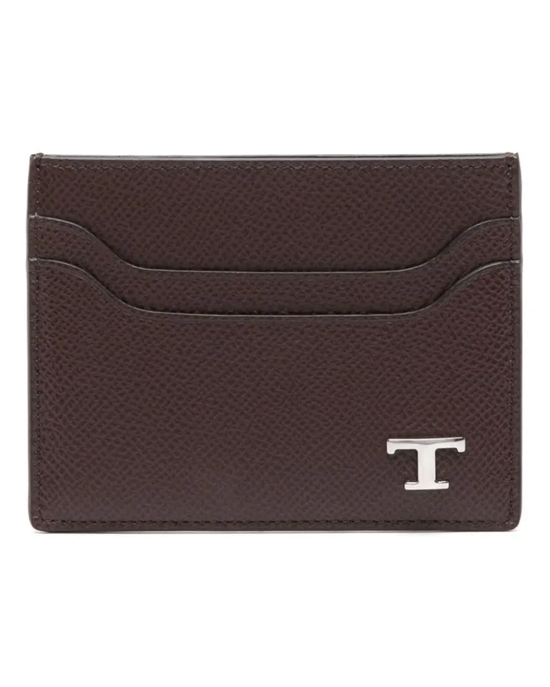 TOD'S Kartenetui mit T Timeless-Logo Braun