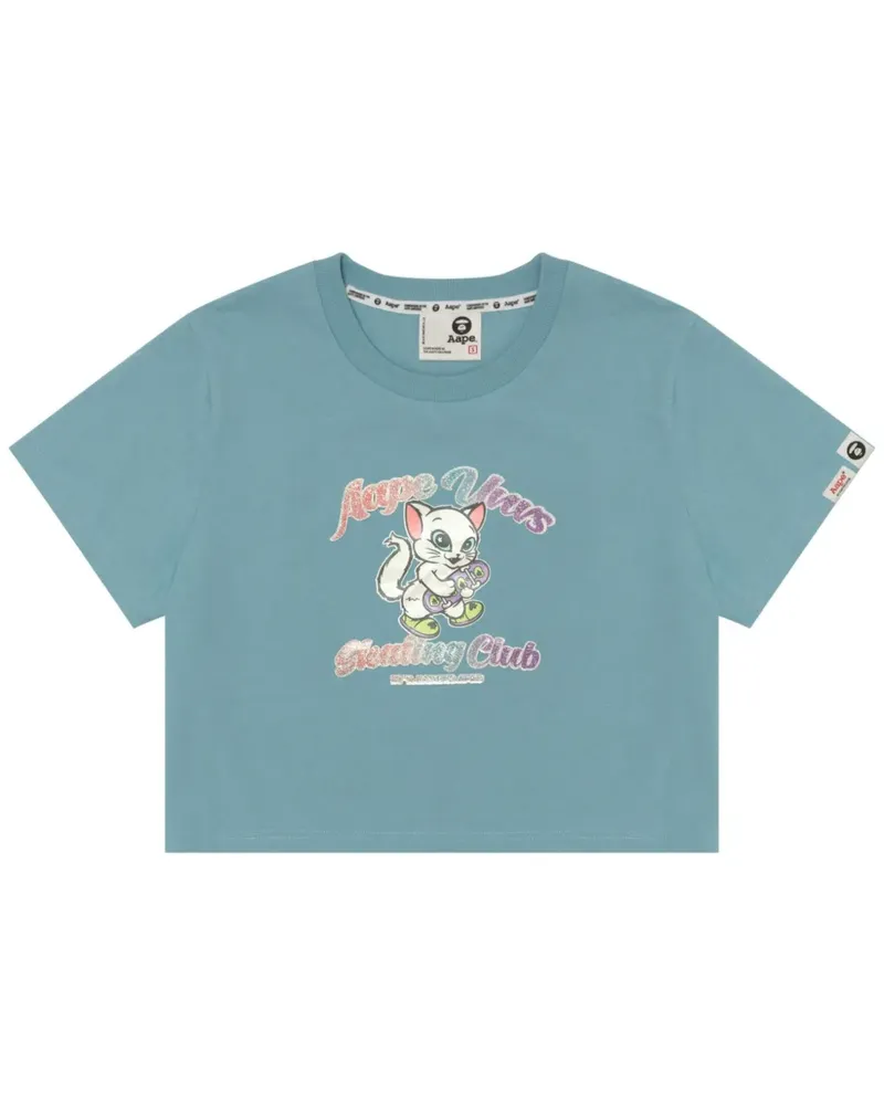 BAPE T-Shirt mit grafischem Print - Blau Blau