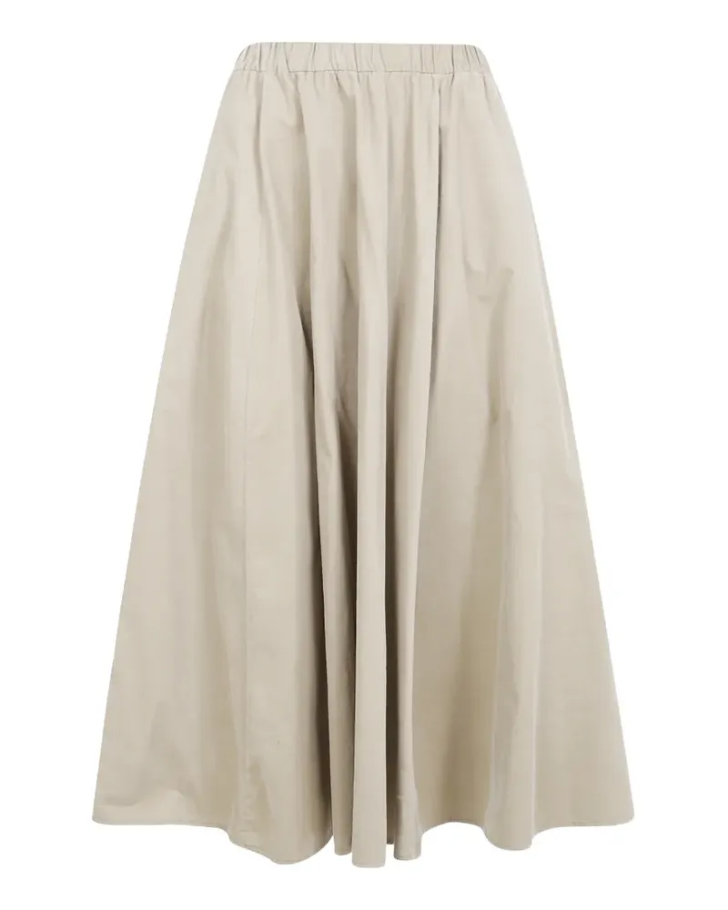 ASPESI elasticated-waist corduroy midi skirt - Nude Nude