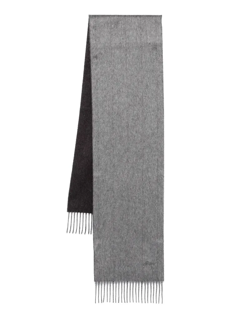 Brioni Gebürsteter Schal - Grau Grau