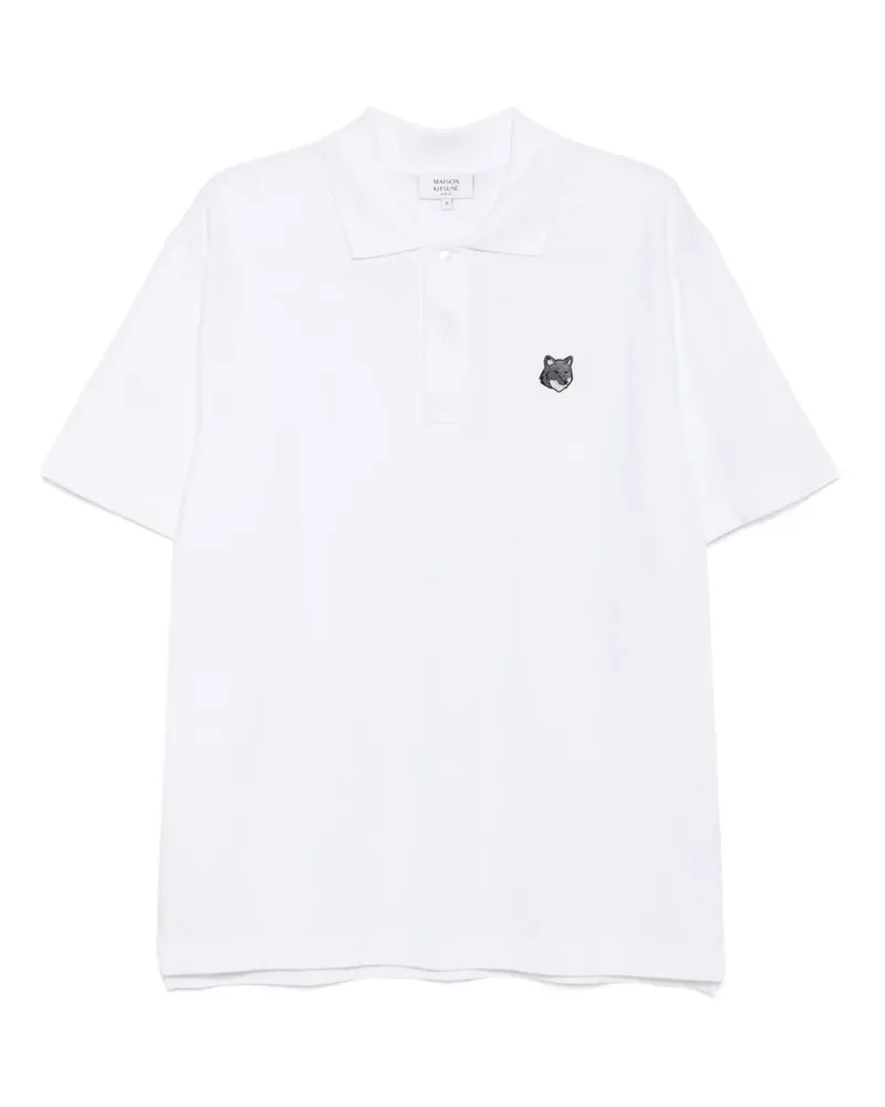 Kitsuné Poloshirt mit Bold Fox Head-Patch - Weiß Weiß