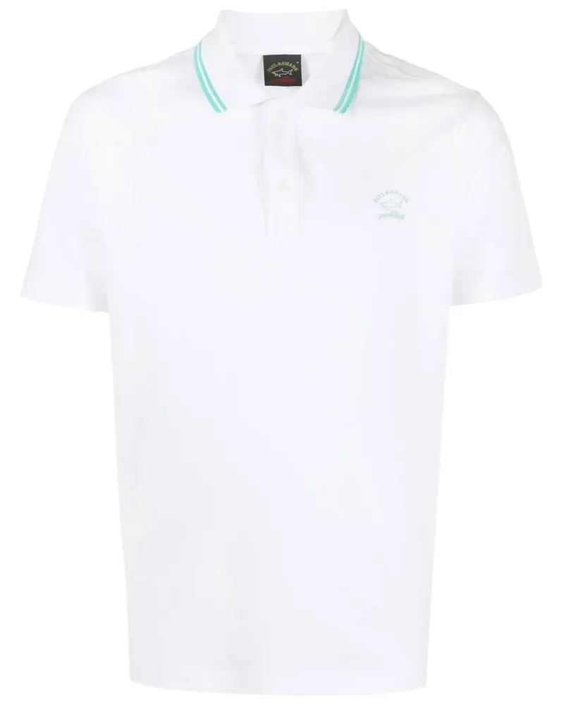 Paul & Shark Poloshirt mit Logo-Print - Weiß Weiß