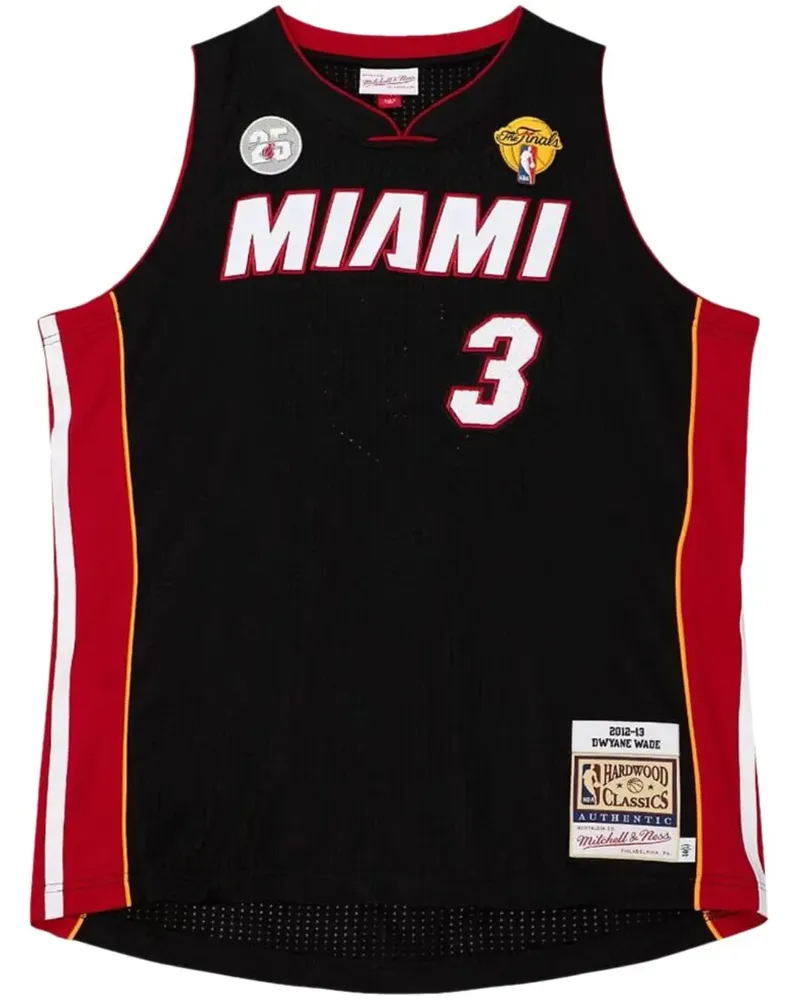 Mitchell & Ness NBA Miami Heat 2012 Dwyane Wade Trikot - Schwarz Schwarz