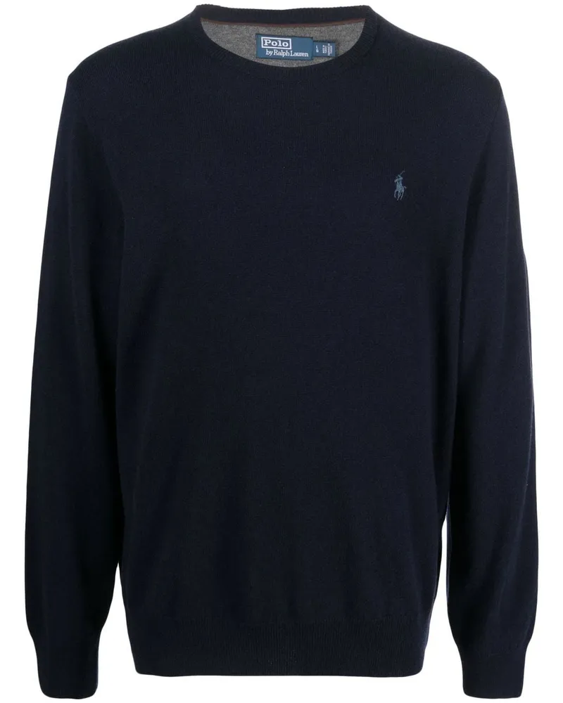 Ralph Lauren Pullover mit Polo Pony - Blau Blau