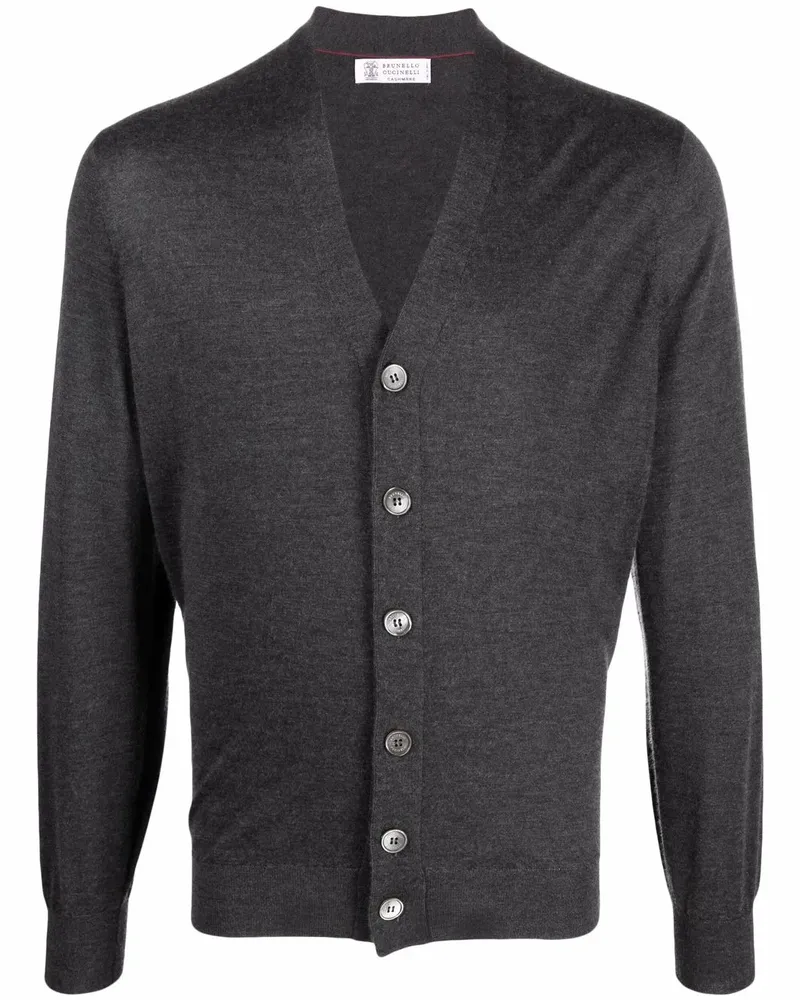 Brunello Cucinelli Cardigan mit V-Ausschnitt - Grau Grau