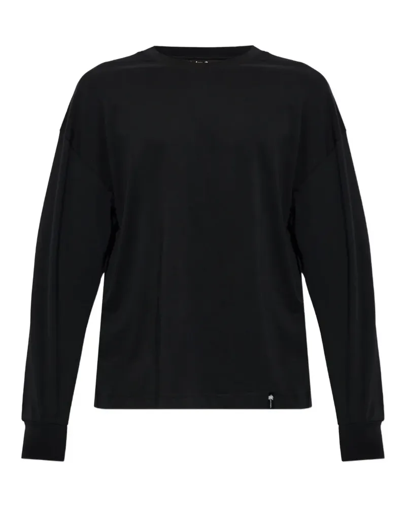 Palm Angels palm-print long-sleeve T-shirt - Schwarz Schwarz