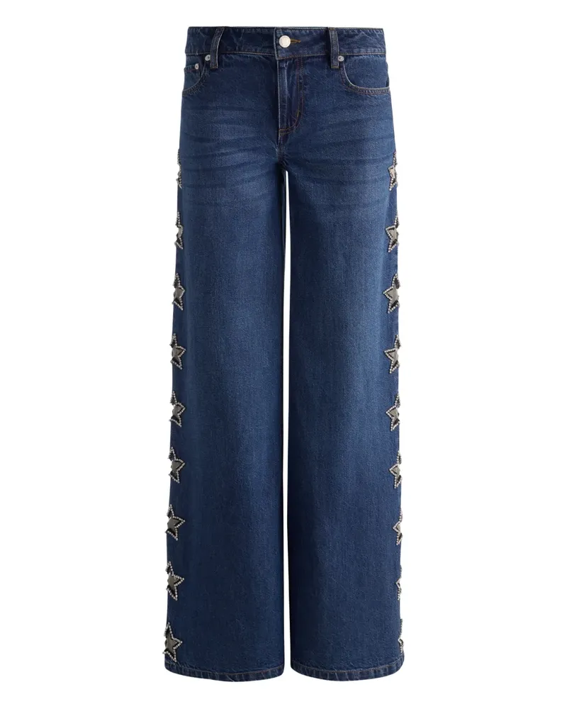 Alice + Olivia star-embellishment jeans - Blau Blau
