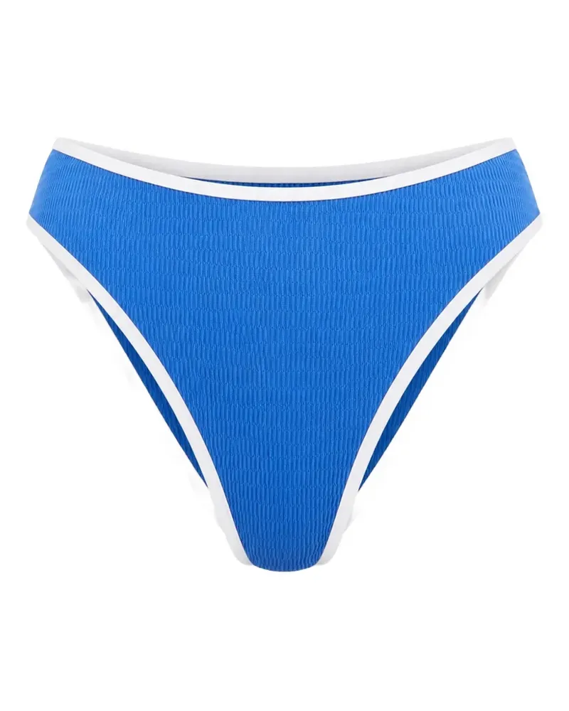 Seafolly Australia Beach Bound textured-finish contrast-trim bikini bottoms - Blau Blau